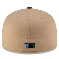 Men's New Era x Just Don Light Beige/ Black Florida Marlins Earth Day 59FIFTY Fitted Hat