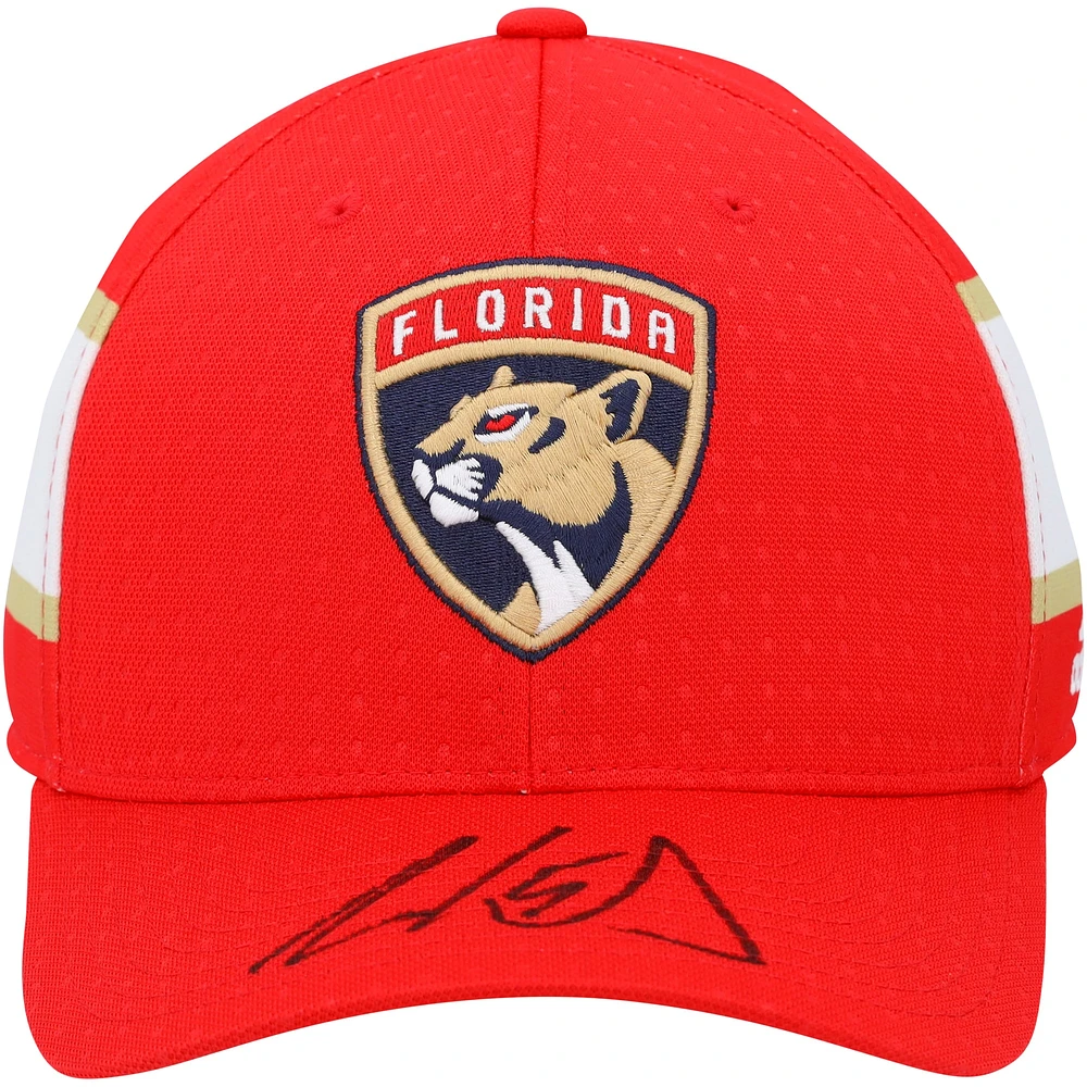 Aaron Ekblad Florida Panthers Autographed Red adidas Cap