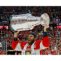 Aaron Ekblad Florida Panthers Unsigned 2024 Stanley Cup Champions Raising Photograph