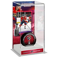 Aleksander Barkov Florida Panthers  2024 Stanley Cup Champions Logo Deluxe Tall Hockey Puck Case
