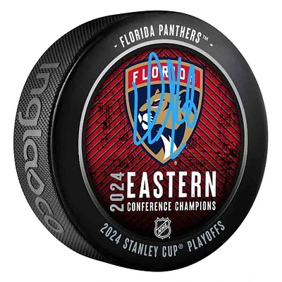 Aleksander Barkov Florida Panthers Autographed 2024 Eastern Conference Champions Hockey Puck
