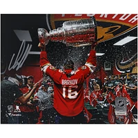 Aleksander Barkov Florida Panthers Autographed 2024 Stanley Cup Champions 8" x 10" Locker Room Raising Cup Photograph