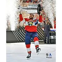 Aleksander Barkov Florida Panthers Unsigned 2024 Stanley Cup Champions Raising Photograph