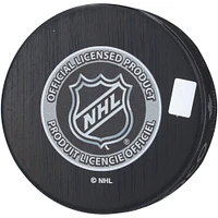 Rondelle de hockey autographiée par Carter Verhaeghe des Panthers de la Floride lors du repêchage de la LNH 2013 avec l'inscription « #82 Pick »