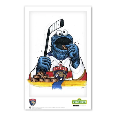 Cookie Monster Florida Panthers Sesame Street 11" x 17" Poster Print