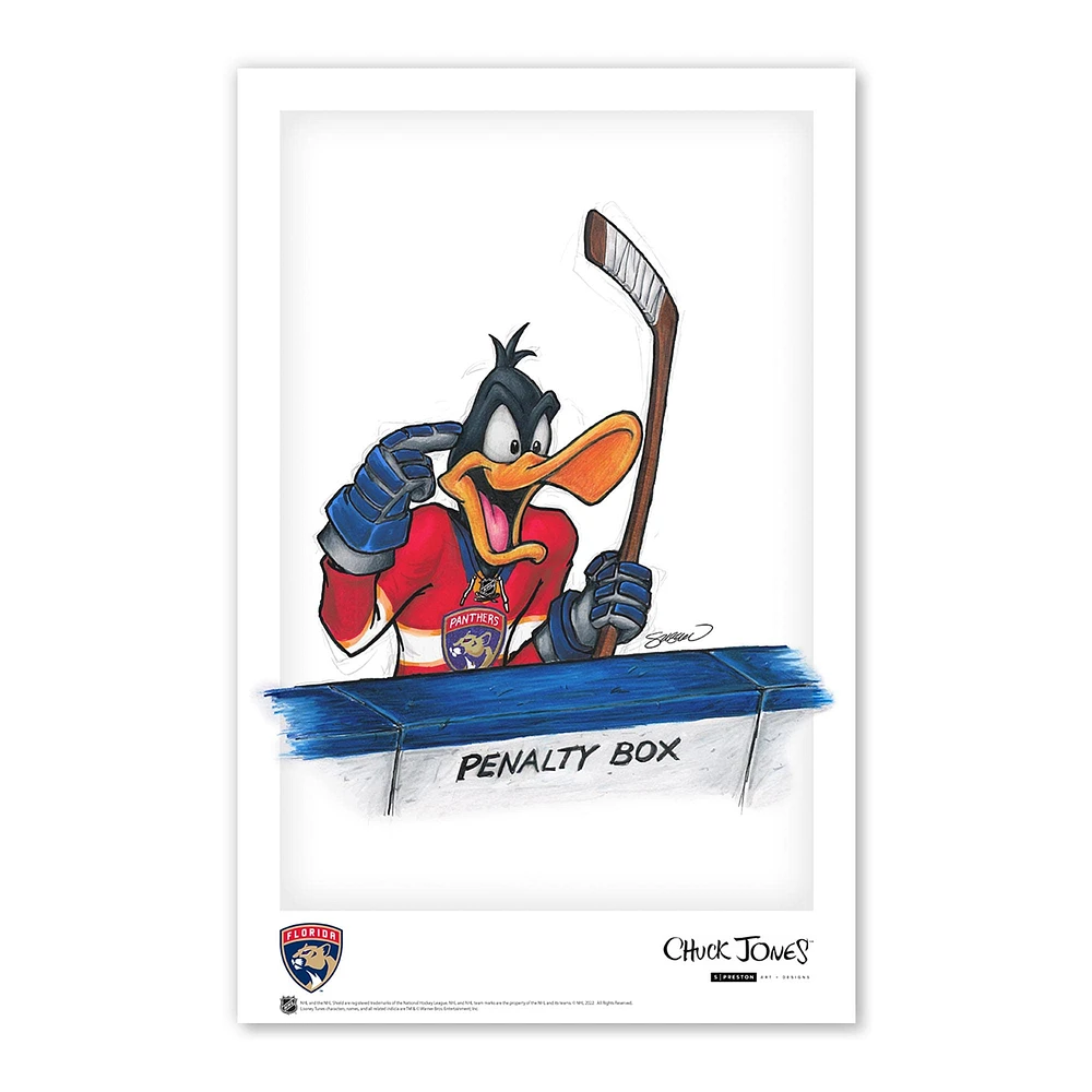 Daffy Duck Florida Panthers 11"x 17" Looney Tunes affiche imprimée