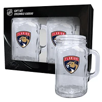 Panthers de la Floride 2-Pack 16oz. Ensemble de tasses maçon