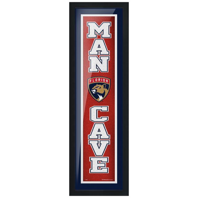 Florida Panthers - Enseigne encadrée Man Cave 6 '' x 22 ''