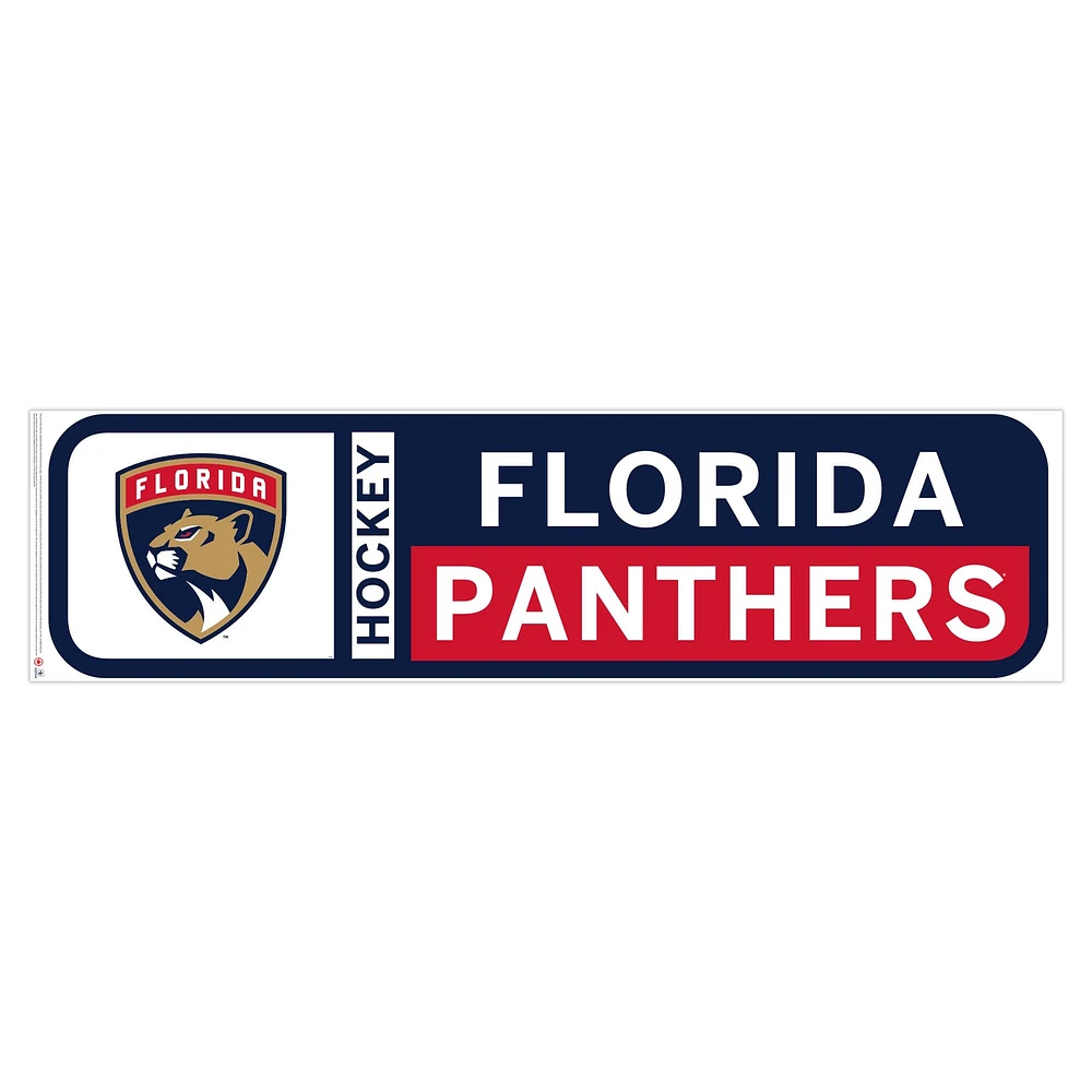 Panthers de la Floride - 90'' x 23'' Sticker mural repositionnable avec logo d'équipe