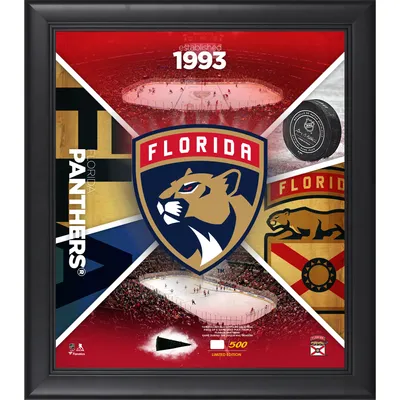 Florida Panthers Fanatics Authentic Framed 15" x 17" Team Impact Collage with a Piece of Game-Used Puck - Limited Edition of 512