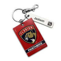 Panthers de la Floride - Coffret cadeau trois pièces en cuir avec étiquette personnalisée