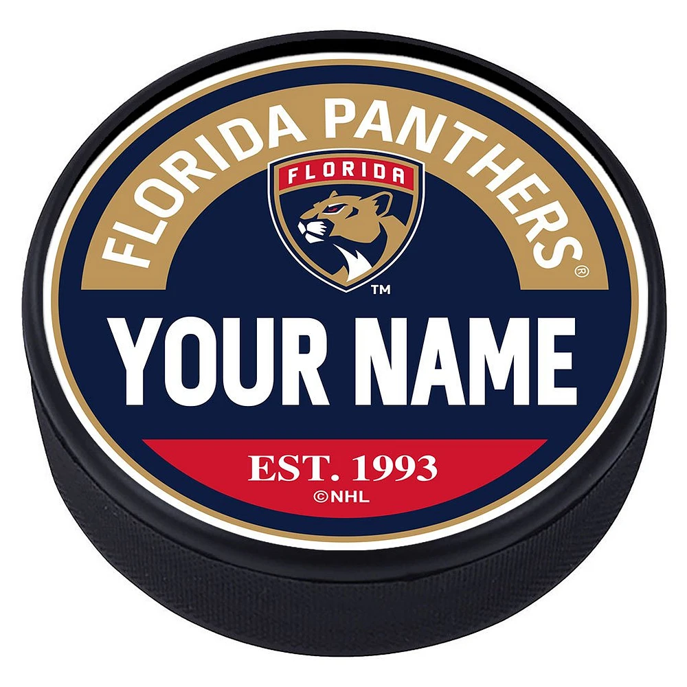 Florida Panthers - Personalized Block Textured Puck