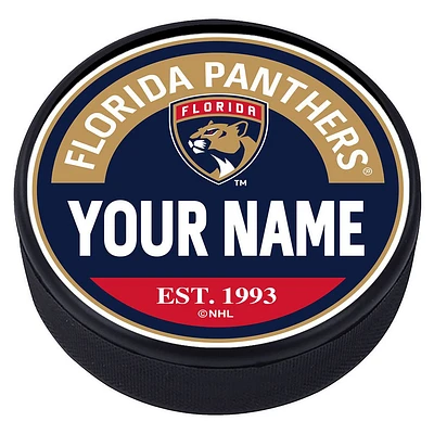 Florida Panthers - Personalized Block Textured Puck