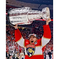 Gustav Forsling Florida Panthers Unsigned 2024 Stanley Cup Champions Raising Photograph