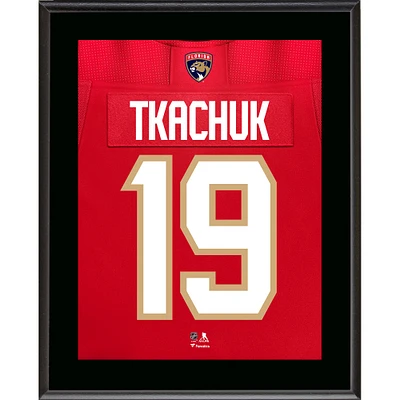 Plaque de joueur sublimée avec numéro de maillot des Panthers de la Floride de Matthew Tkachuk 10,5" x 13"