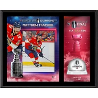 Matthew Tkachuk Florida Panthers Plaque sublimée 12'' x 15'' avec glace utilisée par le match de la finale de la Coupe Stanley 2024 - Édition limitée à 300 exemplaires