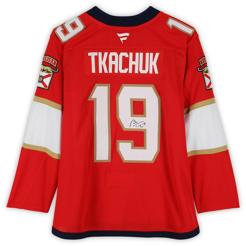 Matthew Tkachuk Florida Panthers Autographed Red Fanatics Premium Jersey