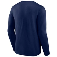 T-shirt à manches longues pour homme Fanatics bleu marine Florida Panthers