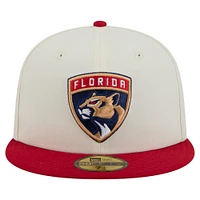 Men's New Era  White Florida Panthers Chrome Two-Toned 59FIFTY Fitted Hat