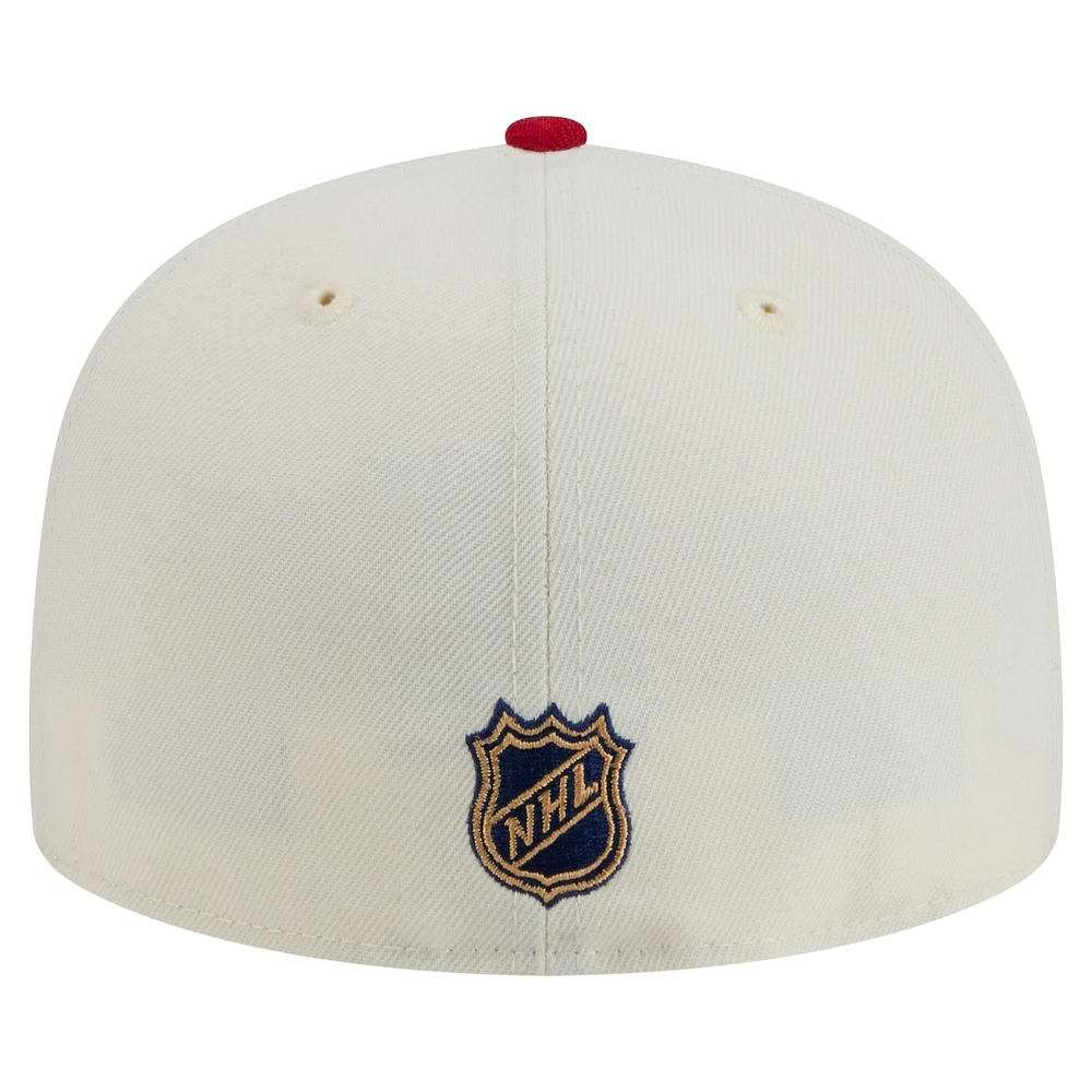 Men's New Era  White Florida Panthers Chrome Two-Toned 59FIFTY Fitted Hat