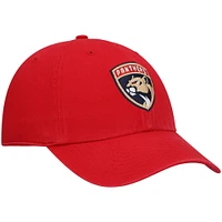 Men's '47 Red Florida Panthers Logo Clean Up Adjustable Hat