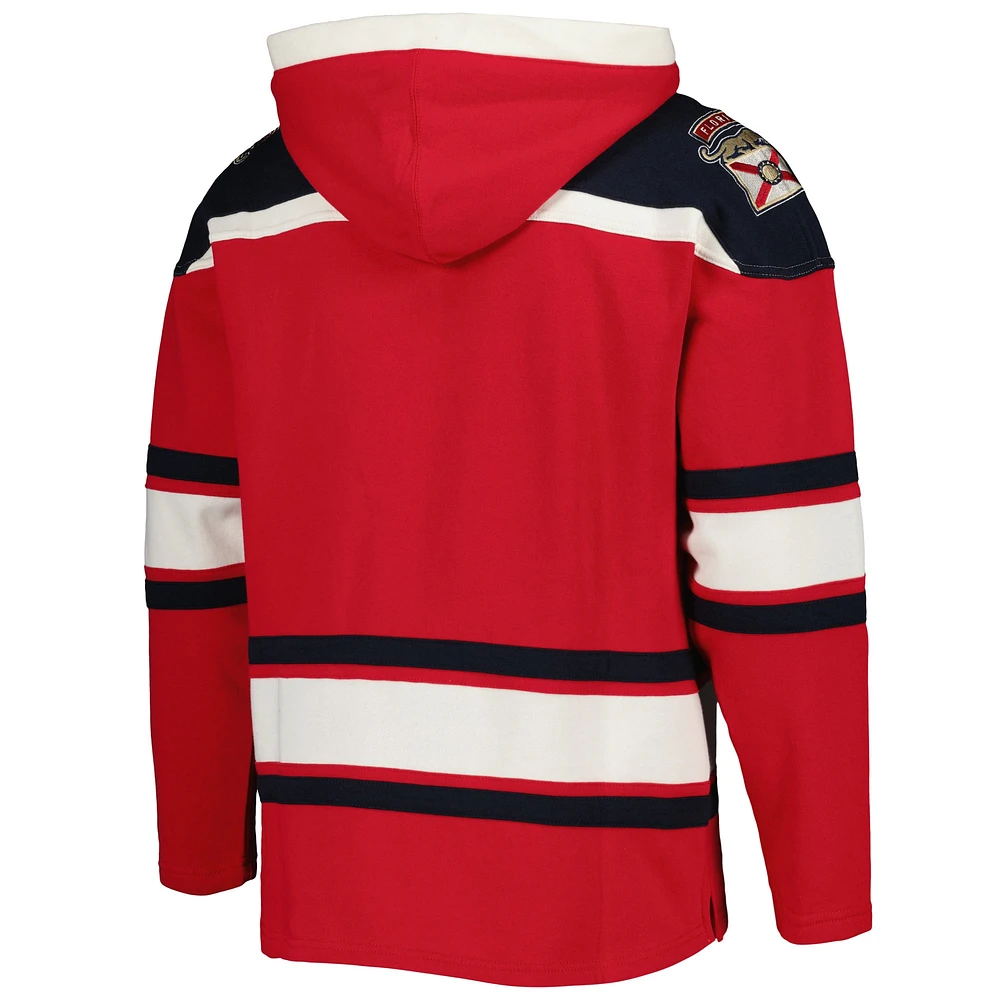 Men's '47 Red Florida Panthers Superior Lacer Pullover Hoodie