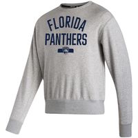 Men's adidas Heathered Gray Florida Panthers Vintage Pullover Sweatshirt