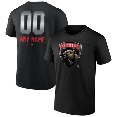 Florida Panthers Fanatics Branded Personalized Midnight Mascot Logo T-Shirt - Black