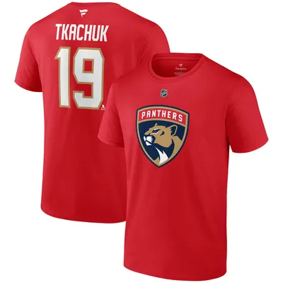 Matthew Tkachuk Florida Panthers Fanatics Branded Authentic Stack Name & Number T-Shirt - Red