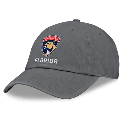 Casquette ajustable délavée pour hommes Fanatics Anthracite Florida Panthers