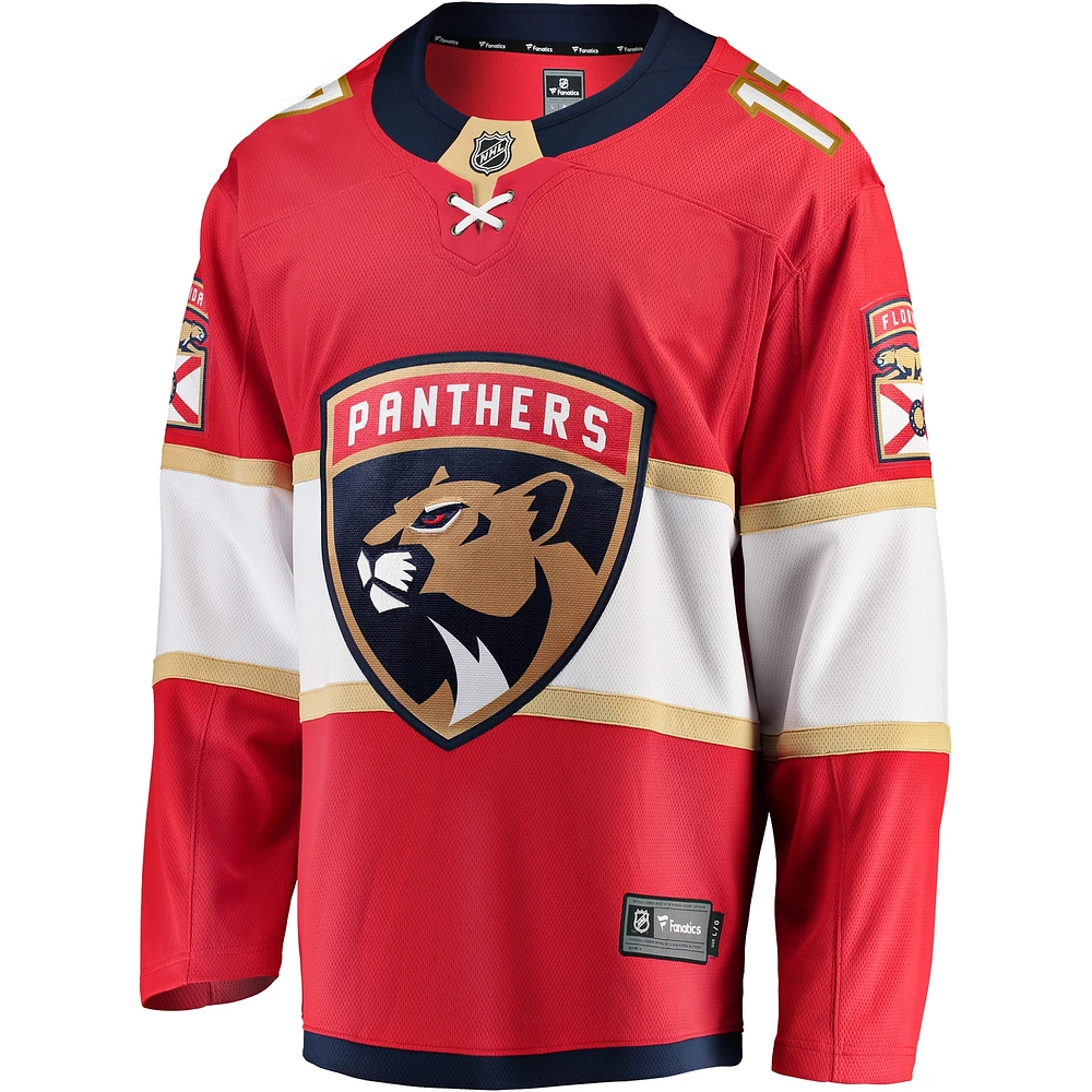 Maillot d'évasion à domicile des Fanatics Evan Rodrigues Panthers de la Floride, rouge, pour hommes