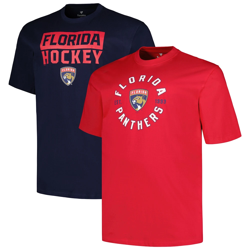 Men's Fanatics Florida Panthers Big & Tall 2-Pack T-Shirt Set