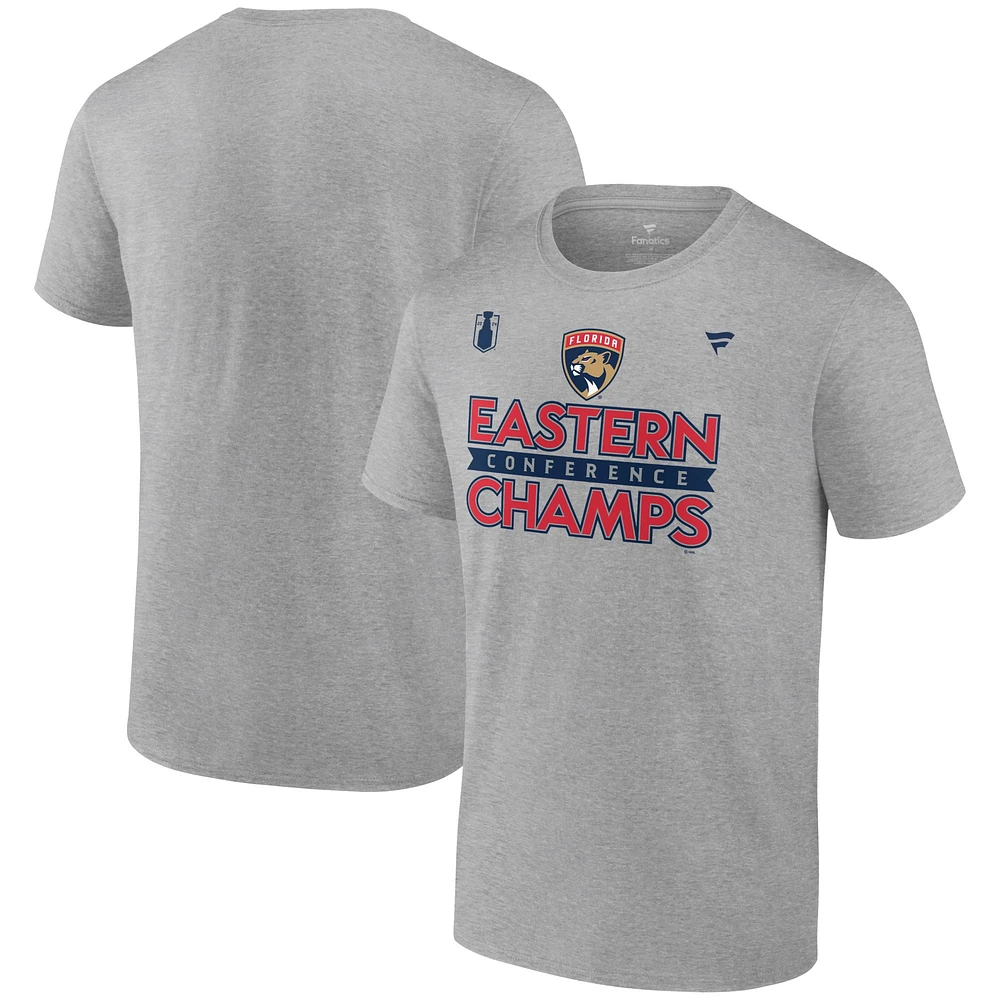 Men's Fanatics  Gray Florida Panthers 2024 Eastern Conference Champions Locker Room T-Shirt