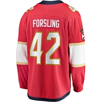 Men's Fanatics Gustav Forsling Red Florida Panthers Home Breakaway Player Jersey