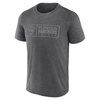 Men's Fanatics  Heather Charcoal Florida Panthers Black Ice Synthetic T-Shirt