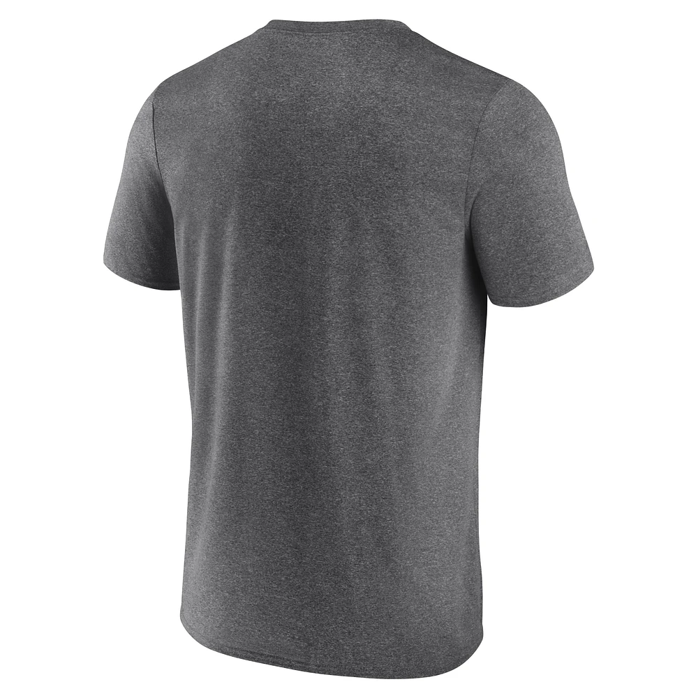Men's Fanatics  Heather Charcoal Florida Panthers Black Ice Synthetic T-Shirt