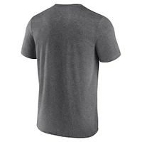 Men's Fanatics  Heather Charcoal Florida Panthers Black Ice Synthetic T-Shirt