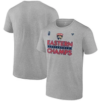 Men's Fanatics  Heather Gray Florida Panthers 2024 Eastern Conference Champions Locker Room Big & Tall T-Shirt