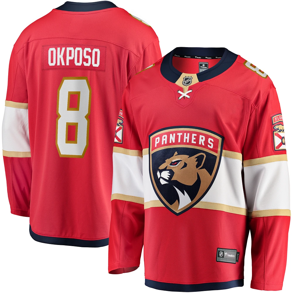 Fanatics pour hommes Kyle Okposo Rouge Florida Panthers Domicile Premier Breakaway Player Maillot