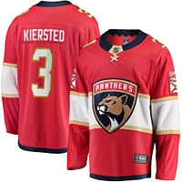 Maillot de joueur échappé l'équipe à domicile Fanatics Matt Kiersted rouge des Panthers la Floride pour hommes