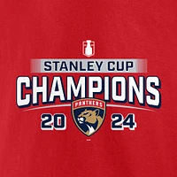 Fanatics pour hommes Matthew Tkachuk Red Florida Panthers T-shirt avec nom et numéro de puissance des champions la Coupe Stanley 2024