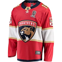 Fanatiques pour hommes Matthew Tkachuk Rouge Florida Panthers Domicile 2024 Champions de la Coupe Stanley Maillot joueur échappé