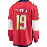 Men's Fanatics Matthew Tkachuk Red Florida Panthers Home 2024 Stanley Cup Champions Breakaway Player Jersey