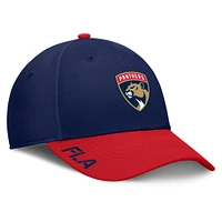 Casquette Fanatics Authentic Pro Rink Flex bleu marine/rouge pour homme des Florida Panthers