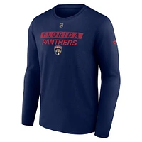 Men's Fanatics  Navy Florida Panthers Authentic Pro Core Primary Long Sleeve T-Shirt