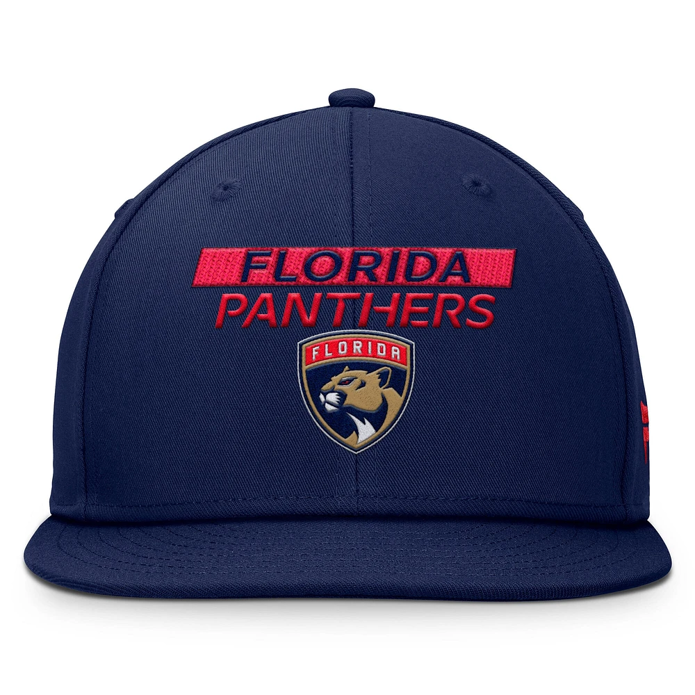 Men's Fanatics Navy Florida Panthers Authentic Pro Prime Snapback Hat