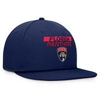 Casquette Snapback Pro Prime Authentic pour hommes de la marque Fanatics Navy Florida Panthers