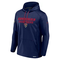 Men's Fanatics  Navy Florida Panthers Authentic Pro Rink Fleece Pullover Hoodie