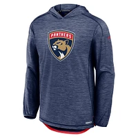 Men's Fanatics  Navy Florida Panthers Authentic Pro Rink Lightweight Pullover Hoodie