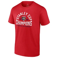 T-shirt rouge Fanatics pour hommes des Panthers de la Floride, champions Coupe Stanley 2024, Big & Tall Signature Roster